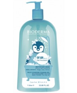 Bioderma ABCDerm Foaming Gel 1000 ml Dušas želeja Abiem dzimumiem Ķermenis un seja