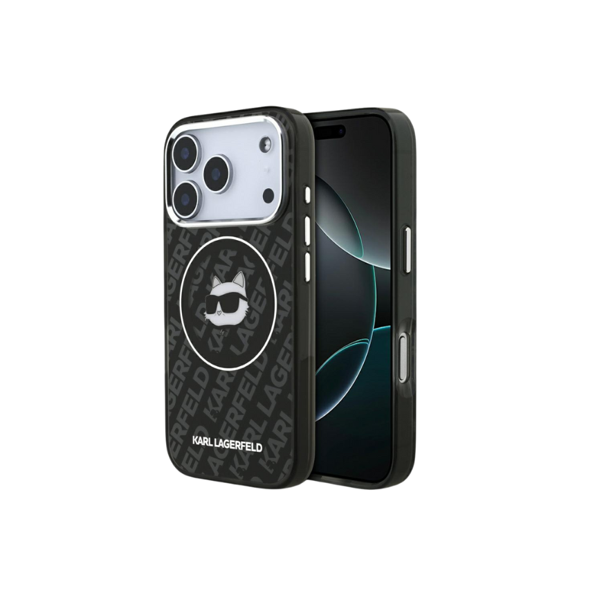Karl Lagerfeldi IML Choupette pea logo MagSafe kate iPhone 17 Pro Max must