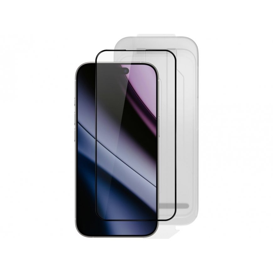 Dėklas Epico Hero Glass 3D DF pro iPhone 16 Pr