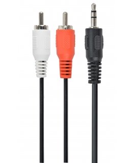Gembird 5m, 3.5mm/2xRCA, M/M audio cable Black, Red, White