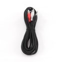 Gembird 5m, 3.5mm/2xRCA, M/M audio cable Black, Red, White