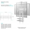 Mobiilne TV alus 50"-83" kuni 90 kg ONKRON TS1881 Valge Mobiilne TV alus 50"-83" kuni 90 kg ONKRON TS1881 Valge