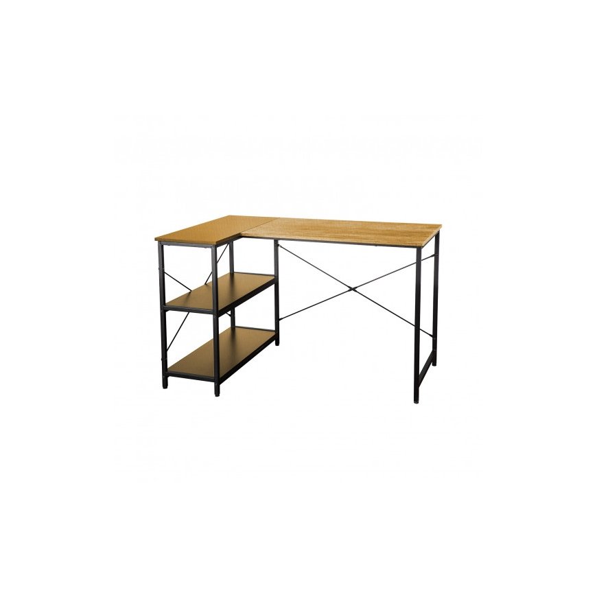 Home4You Writing Desk HEDVIG 120x80xH76cm, oak/black