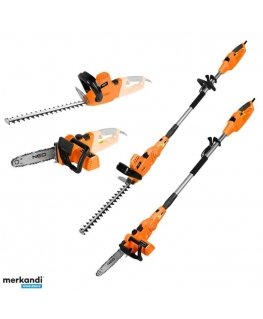 Neo Tools 2 in 1 garden tool with arrow: 750 W 250 mm chainsaw + 550 W 460 mm hedge trimmer