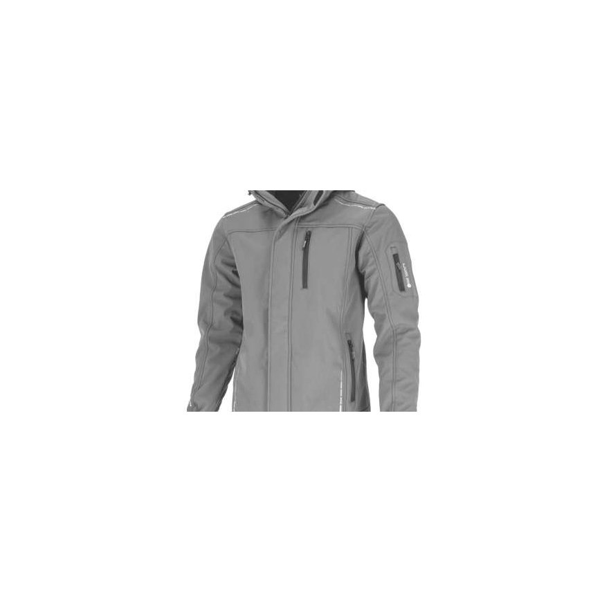 Lahti Pro Softshell Jacket with Hood, Insulated, Gray, '3xl', CE, Lahti