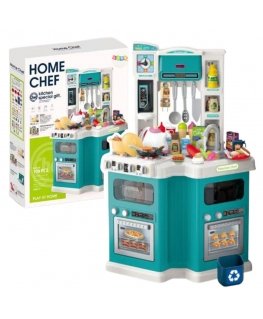 Lean Toys Lasten keittiö tarvikkeilla Home Chef, 77x57x30 cm, 109 osaa