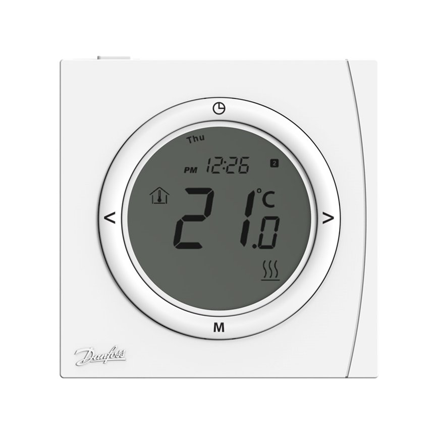 Programmable room thermostat Danfoss, TP5001B powered by 2xAA