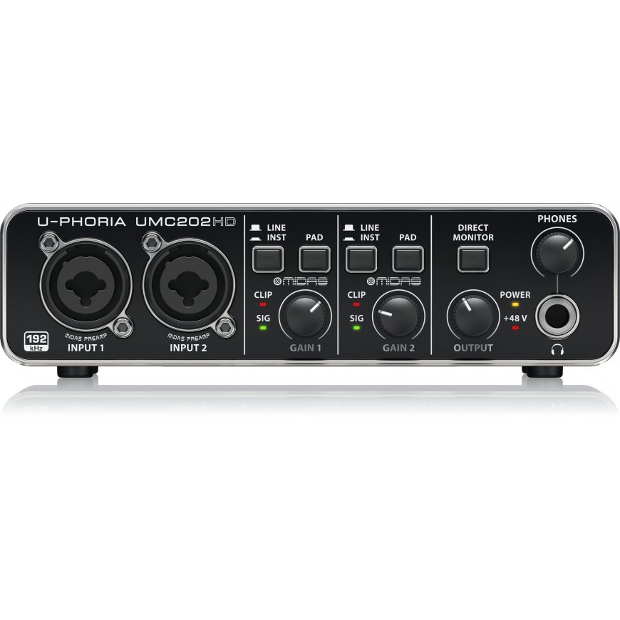 Behringer UMC202HD ierakstu audio saskarne