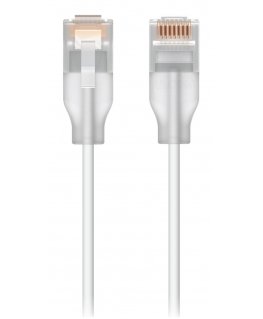 Ubiquiti UACC-Cable-Patch-EL-0.3M-W networking cable Translucent, White Cat6