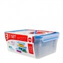 EMSA 508567 pārtikas uzglabāšanas konteiners Taisnleņķa Kaste Caurspīdīgs 3 pcs