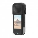 Силиконовый защитный чехол PULUZ с крышкой для объектива для Insta360 X5 (черный) Силиконовый защитный чехол PULUZ с крышкой для объектива для Insta360 X5 (черный)