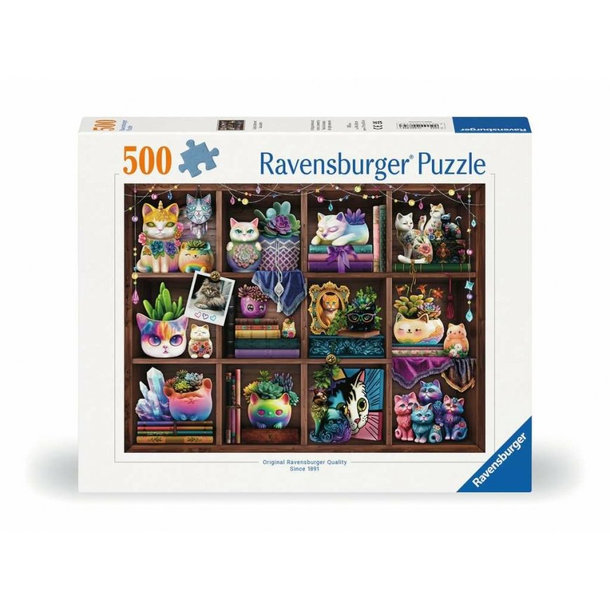 Ravensburger Cubby Cats and Succulents Dėlionė 500 vnt Kiti