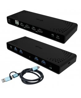 i-tec CADUA4KDOCKPDB knyginių kompiuterių dokas / jungčių replikatorius Vielinis USB 3.2 Gen 1 (3.1 Gen 1) Type-C Juoda