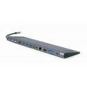 Gembird A-CM-COMBO9-01 sülearvuti dokk ja pordireplikaator USB 3.2 Gen 1 (3.1 Gen 1) Type-C Hall