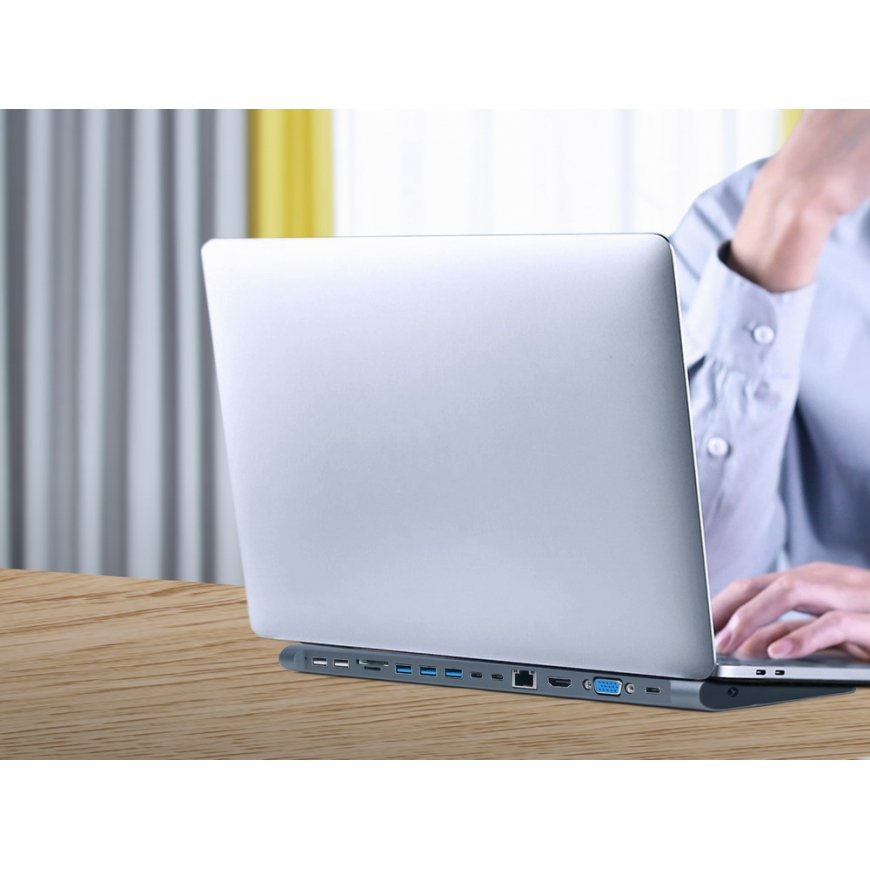 Gembird A-CM-COMBO9-01 sülearvuti dokk ja pordireplikaator USB 3.2 Gen 1 (3.1 Gen 1) Type-C Hall – 3