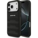 AMG ādas debossētas līnijas logo iPhone 17 Pro melnā krāsā AMG ādas debossētas līnijas logo iPhone 17 Pro melnā krāsā
