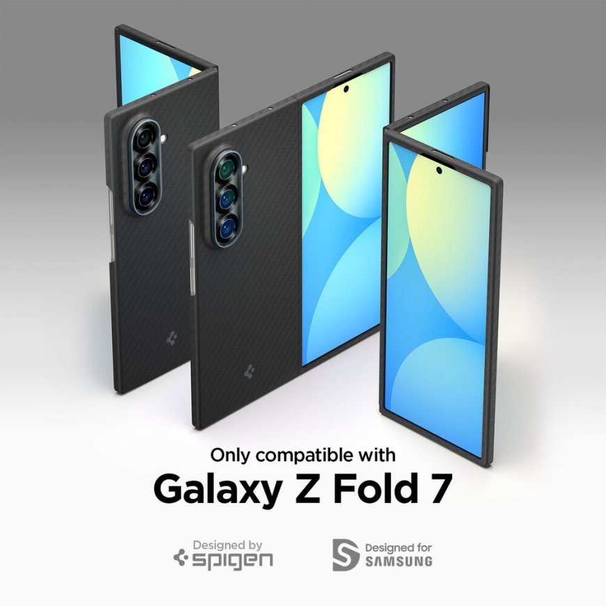 Spigen Galaxy Z Fold 7 Case Air Skin Aramid Black – 2