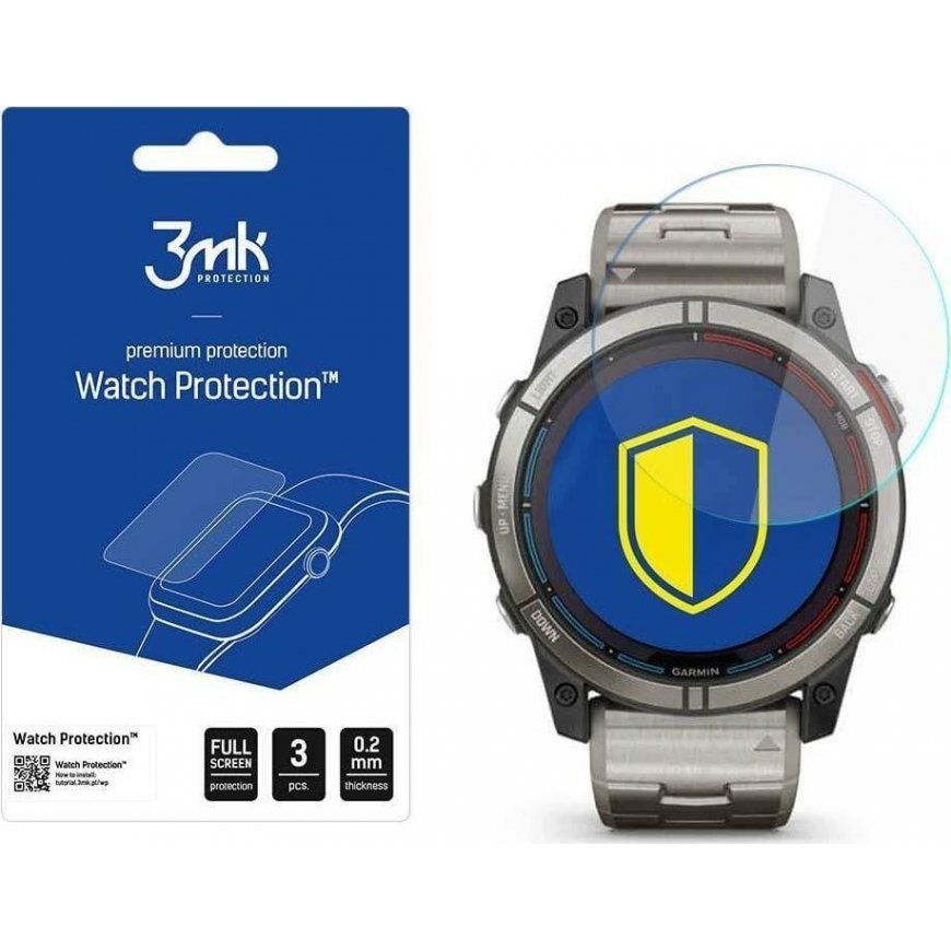 3mk pulksteņa aizsardzība FlexibleGlass hibrīda stikls Garmin quati – 2