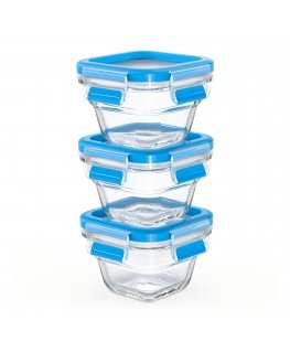 EMSA CLIP & CLOSE N10507 Square Set Blue, Transparent 3 pc(s)