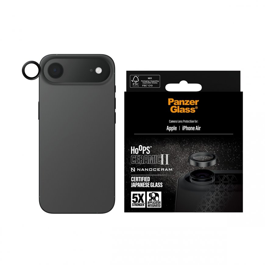 PanzerGlass ® Hoops® Ceramic II Camera Lens Protector iPhone Air Kirkas näytönsuoja Apple 1 kpl – 2