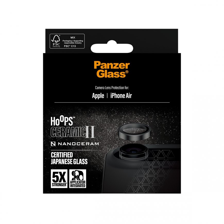 PanzerGlass ® Hoops® Ceramic II Camera Lens Protector iPhone Air Caurspīdīgs ekrāna aizsargs Apple 1 – 3
