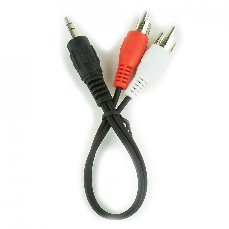 Gembird 0.2m, 3.5mm/2xRCA, M/M аудио кабель 0,2 m 3,5 мм Черный, Красный, Белый – 2