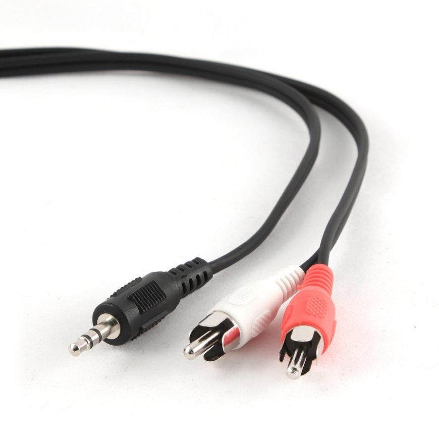 Gembird 0.2m, 3.5mm/2xRCA, M/M audiokaabel 0,2 m Must, Punane, Valge – 4
