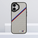 Dėklas BMW M Tricolor Metal Logo MagSafe skirtas Apple iPhone 17 pilkos spalvos Dėklas BMW M Tricolor Metal Logo MagSafe skirtas Apple iPhone 17 pilkos spalvos