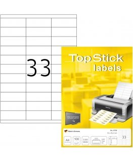 TopStick 8702 - printing stickers, 33 pieces, 70 x 25.4 mm