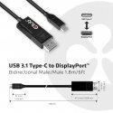 CLUB3D cac-1557 USB C Displayport 1.4 Melns CLUB3D cac-1557 USB C Displayport 1.4 Melns