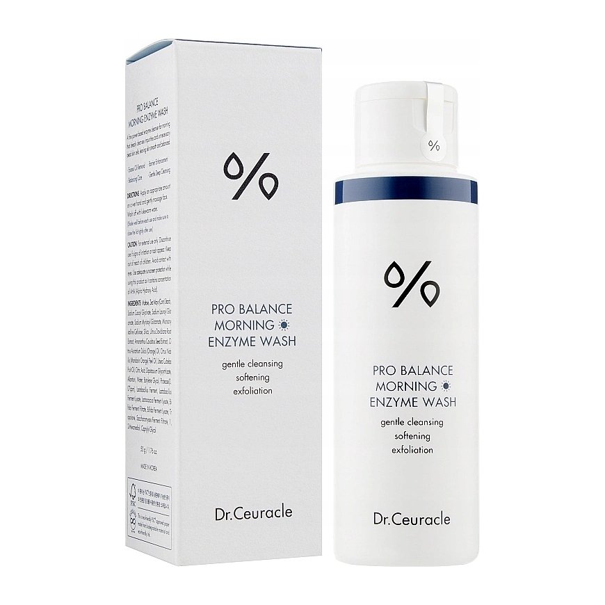 Dr. Ceuracle „Pro Balance Pure Morning Enzyme Wash“ fermenttipuhdistusjauhe aamupuhdistukseen, 50 g – 2