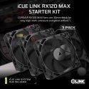 Corsair iCUE LINK RX120 MAX Tietokonekotelo Tuuletin 12 cm musta 3 kpl