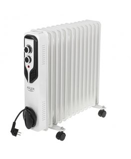 Adler AD 7818 telpu sildītājs Iekštelpas Balts 2500 W Elektriskais eļļas sildītājs