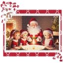 Table candles, holiday pattern, 2 pieces