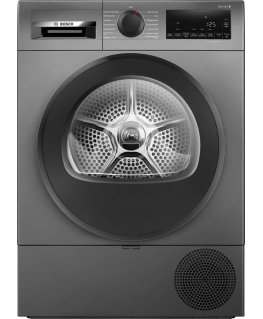 Bosch Serie 6 WQG243DR10 būgninis džiovintuvas Pastatomi Pakraunama per priekį 9 kg Pilka