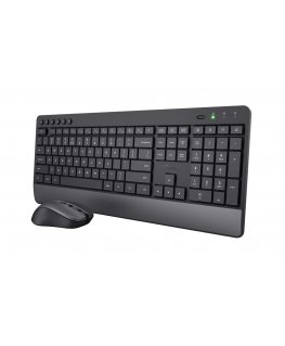 Trust Trezo клавиатура Мышь входит в комплектацию Универсальная Беспроводной RF QWERTY Американский английский Черный