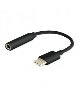 Savio AK-35/B kabelių lizdinio / kištukinio jungčių tipo keitiklis USB Type 3.1 C Jack 3.5mm Juoda