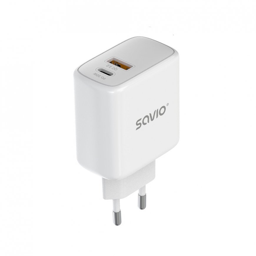 Savio LA-10 PDA/mobīlo telefonu lādētājs Mobilais telefons, Tālrunis, Universāls Balts USB Ātrā uzlā – 3