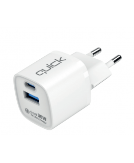 Quick Greitas QG-322 GaN USB-C / USB lādētājs 30 W