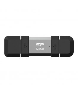 Silicon Power SP128GBUC3C51V1S USB-välkmälu 128 GB USB Type-A / USB Type-C 3.2 Gen 1 (3.1 Gen 1) Must, Hõbe
