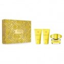 Versace „Geltona Diamond“ rinkinys: tualetinis vanduo (50 ml) + dušo želė (50 ml) + kūno losjonas (50 ml) Versace „Geltona Diamond“ rinkinys: tualetinis vanduo (50 ml) + dušo želė (50 ml) + kūno losjonas (50 ml)