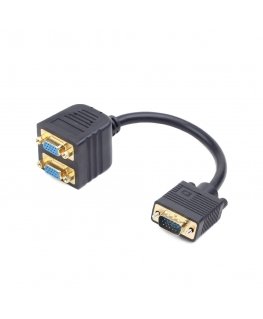 Gembird CC-VGAX2-20CM VGA-kaabel 0,2 m VGA (D-Sub) 2 x VGA (D-Sub) Must