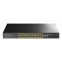 Cudy GS2028PS4 Valdomas L2 Gigabit Ethernet (10/100/1000) Maitinimas per Eternetą (PoE) 1U Juoda Cudy GS2028PS4 Valdomas L2 Gigabit Ethernet (10/100/1000) Maitinimas per Eternetą (PoE) 1U Juoda