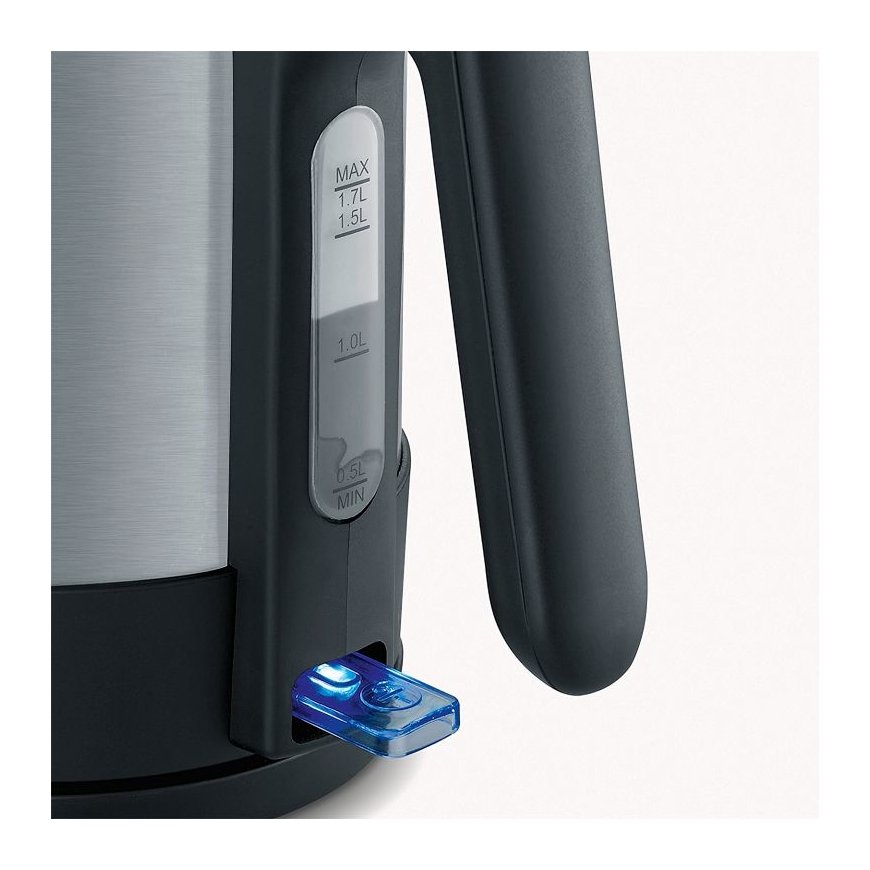 Severin WK 3409 electric kettle 1.7 L 2200 W Black, Stainless steel – 2