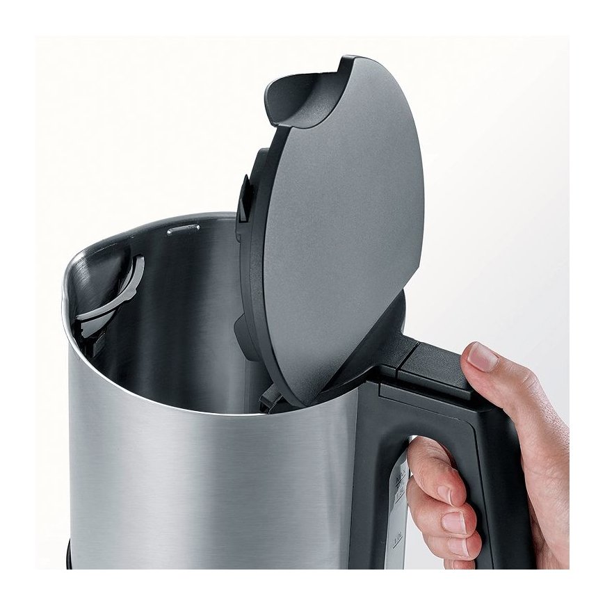 Severin WK 3409 vedenkeitin 1,7 L 2200 W musta, Ruostumaton teräs – 3