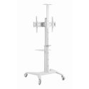 Gembird Aluminum TV floor stand with caster wheels, 37\" - 70\", baltas | Gembird Aluminum TV floor stand with caster wheels, 37\" - 70\", baltas |