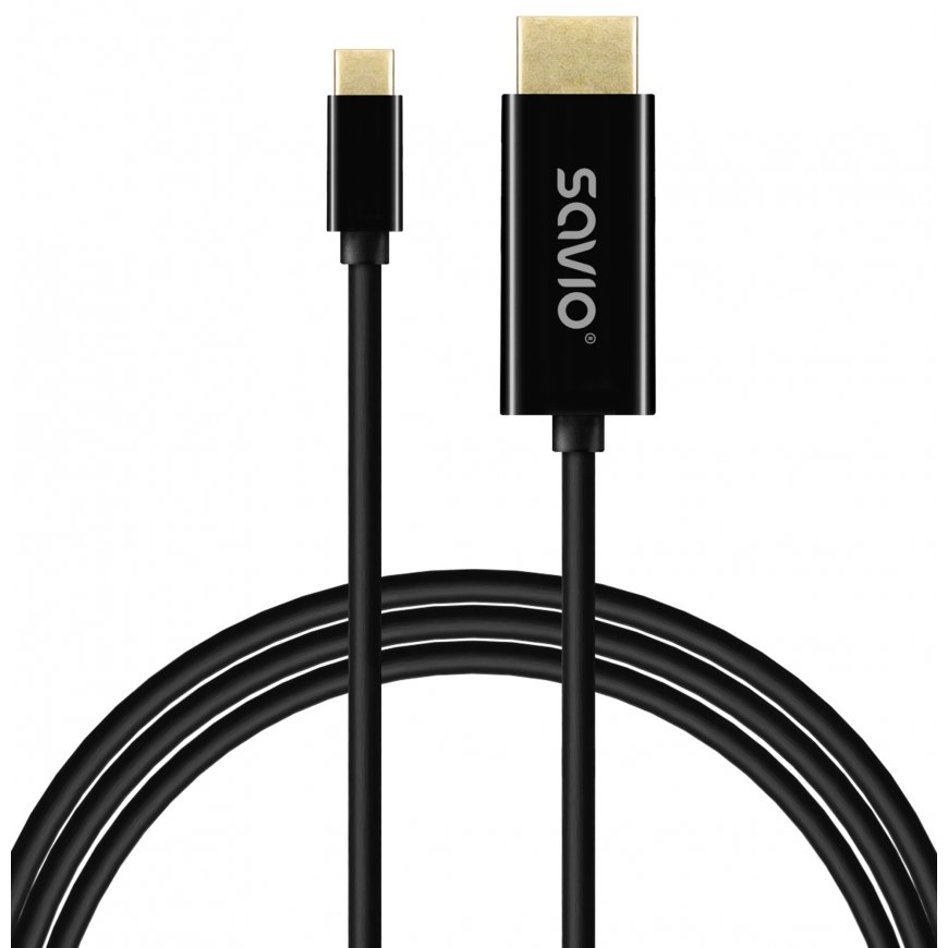 Savio Cl-190 USB-kaapeli 1 m USB C musta