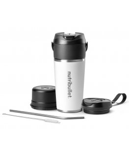NutriBullet Flip 0,59 L Kannettava blenderi musta, Valkoinen