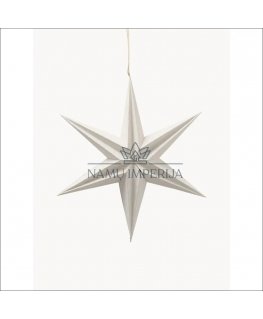 LED tähe paberist jõulukaunistus, 60 cm, valge