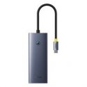 Jungčių stotelė / adapteris 1in12 USB C kištukas - 2xHDMI RJ45 SD/TF USB3 NU1 Air Spacemate BASEUS Jungčių stotelė / adapteris 1in12 USB C kištukas - 2xHDMI RJ45 SD/TF USB3 NU1 Air Spacemate BASEUS